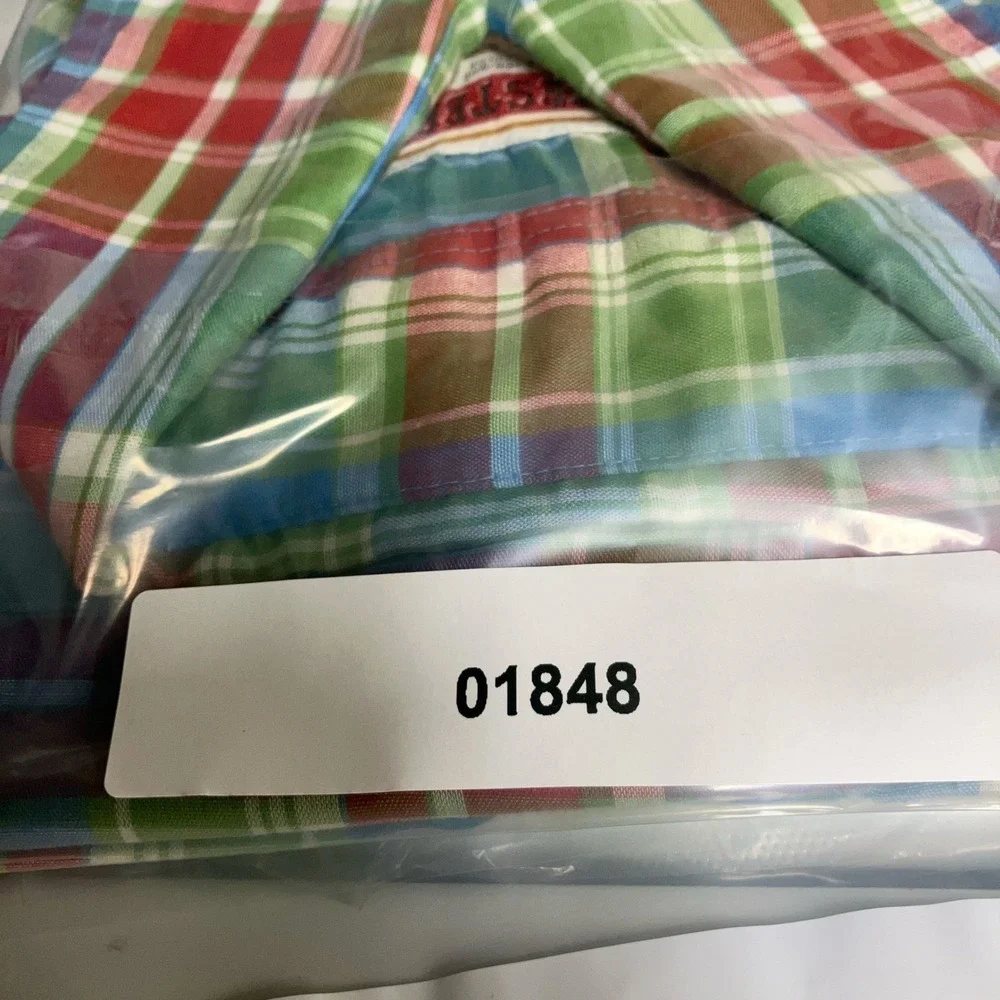 Vintage Western Shirt Pearl Snap Plaid Multi-Color Long Sleeve Korea Mens Large